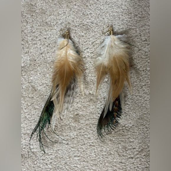 Peacock father earrings NWT - Picture 3 of 3